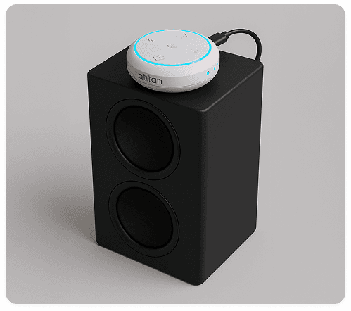 SplitR+ device connected to speaker
