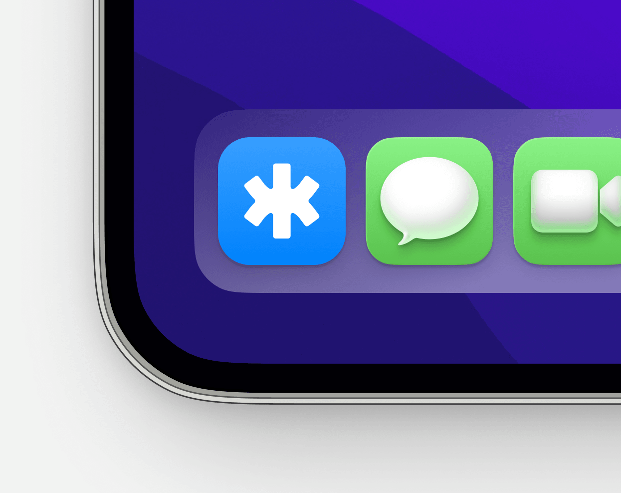 Appdock view inside connectR app